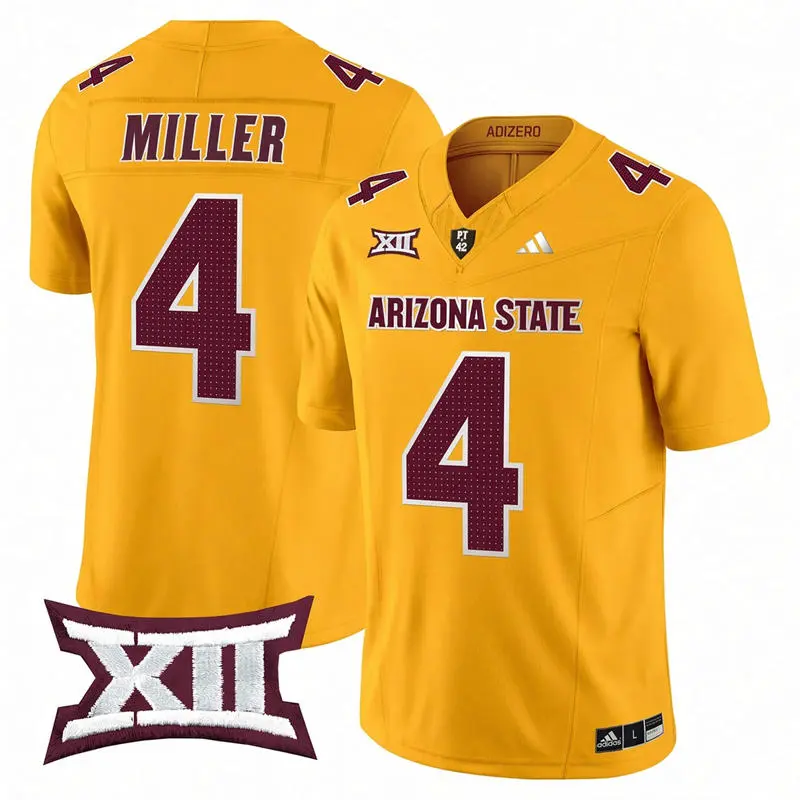 Arizona State Sun Devils #4 Omarion Miller 2026 XII Gold Football Game Jersey