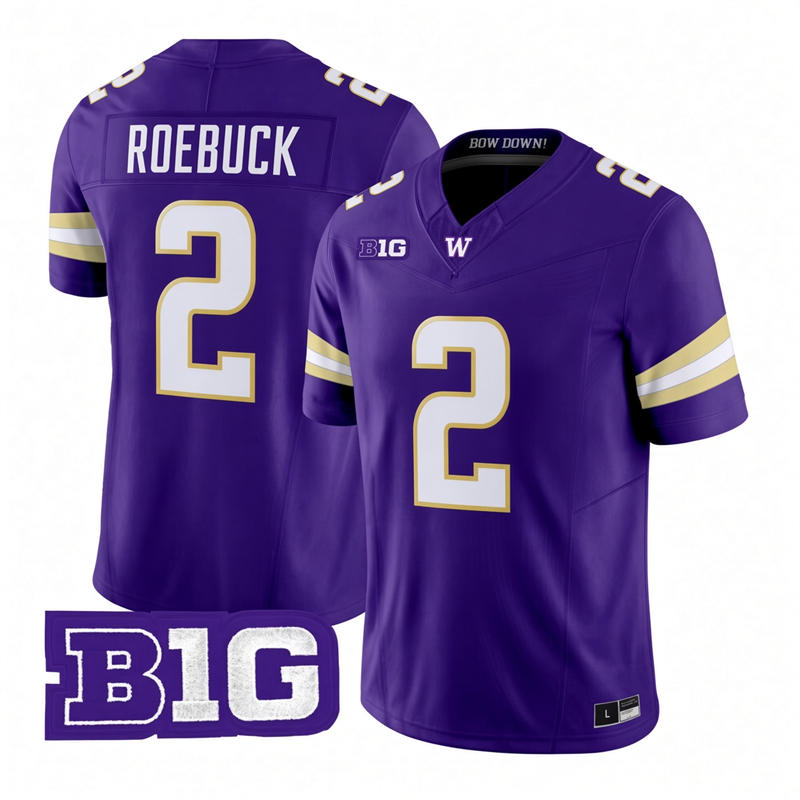Washington Huskies #2 Dezmen Roebuck 2026 Purple Football Game Jersey