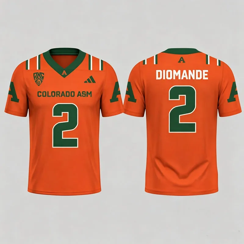 Colorado State Rams #2 Oumar Diomande 2026 Adidas Orange Football Game Jersey