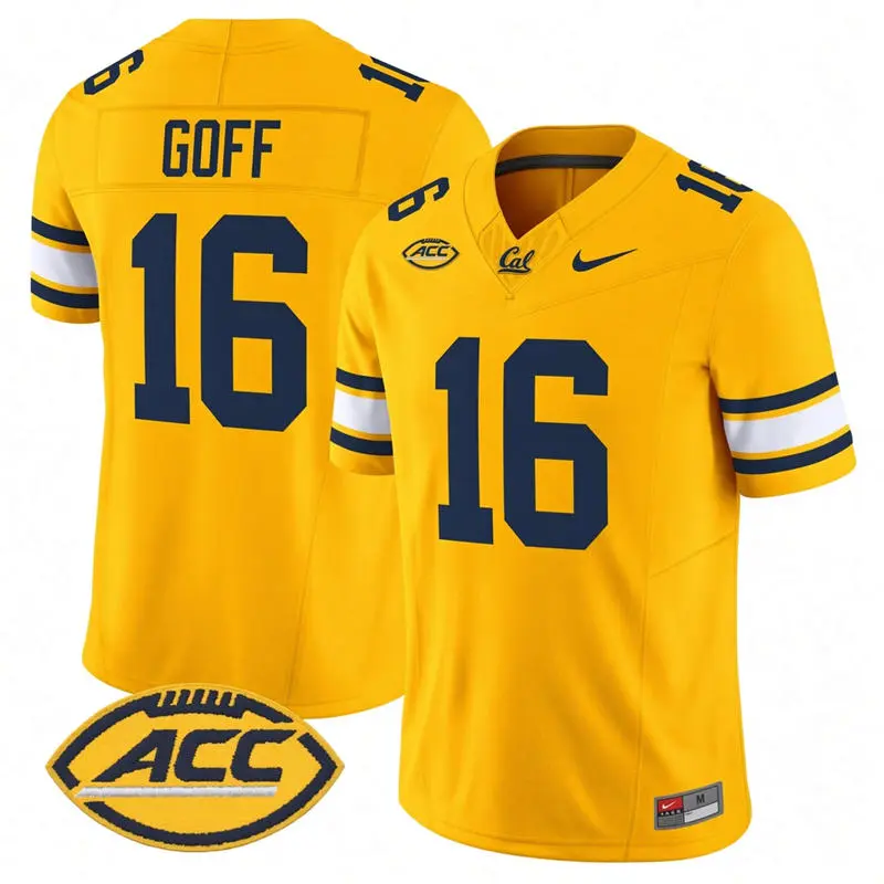 California Golden Bears #16 Jared Goff ACC Gold Football Game Jersey