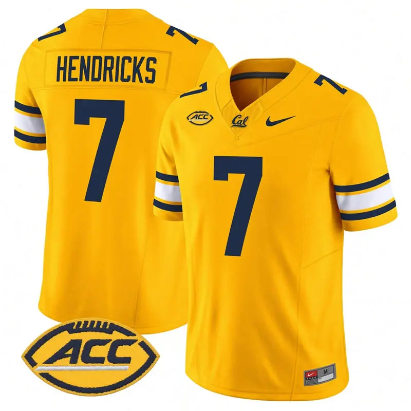 California Golden Bears #7 Chase Hendricks 2026 ACC Gold Football Game Jersey