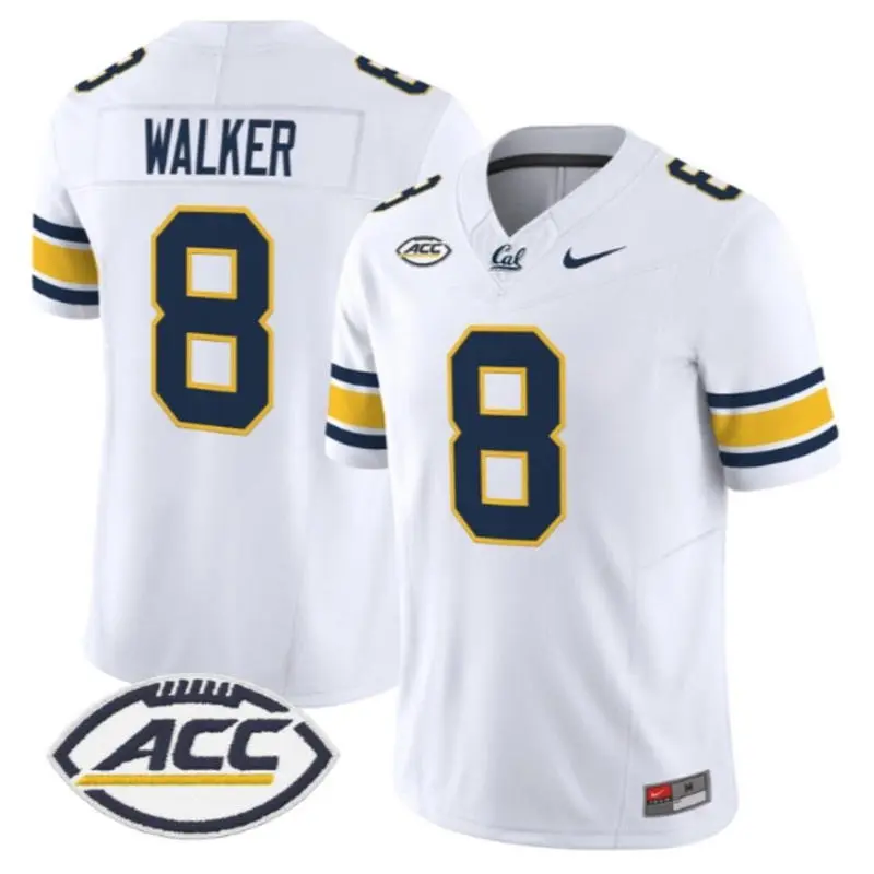 California Golden Bears #8 Rico Walker 2026 ACC White Football Game Jersey