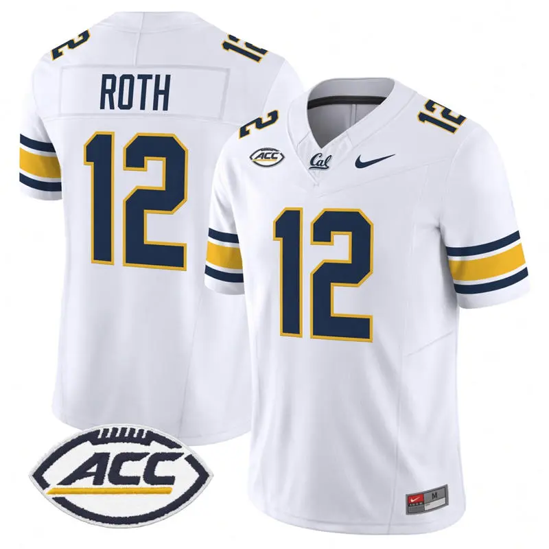 California Golden Bears #12 Joe Roth ACC White Football Game Jersey