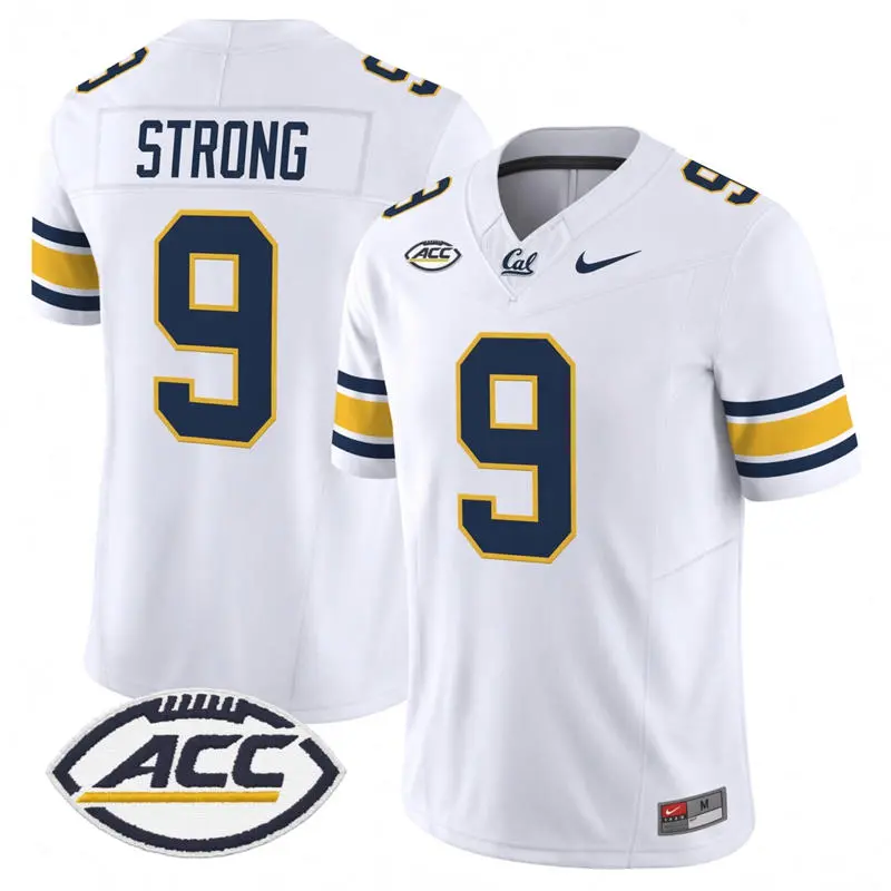 California Golden Bears #9 Ian Strong 2026 ACC White Football Game Jersey