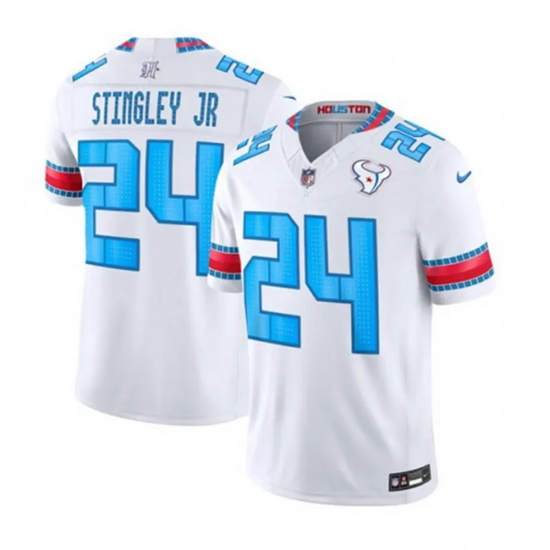 Men's Houston Texans #24 Derek Stingley Jr White 2026 F.U.S.E Rivalries Collection Limited Jersey