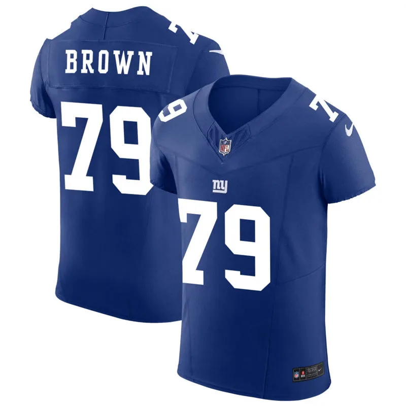 Mens New York Giants Retired Player #79 Roosevelt Rosey Brown Nike Royal Vapor F.U.S.E. Limited Jersey