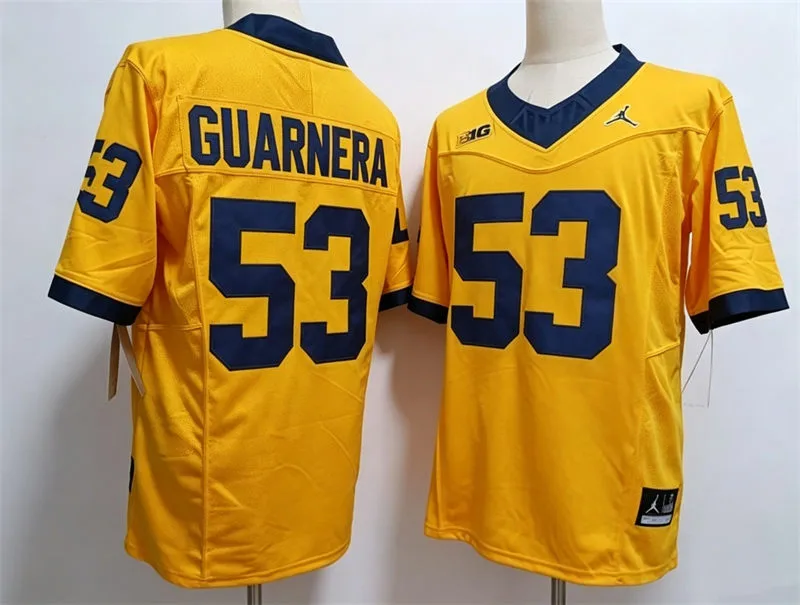 Michigan Wolverines #53 Jake Guarnera Maize F.U.S.E. Limited College Football Game Jersey