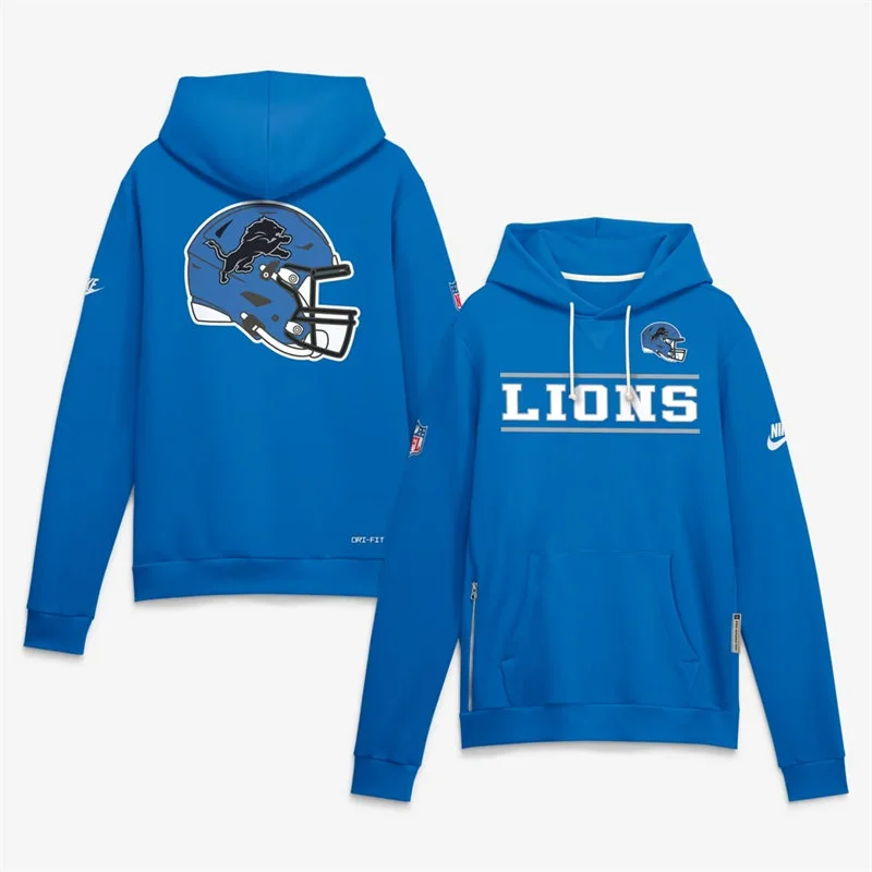 Detroit Lions Blue Nike Standard Issue Replay Alternate Hoodie