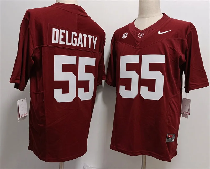 Alabama Crimson Tide #55 Racin Delgatty Crimson Football F.U.S.E. Limited Jersey