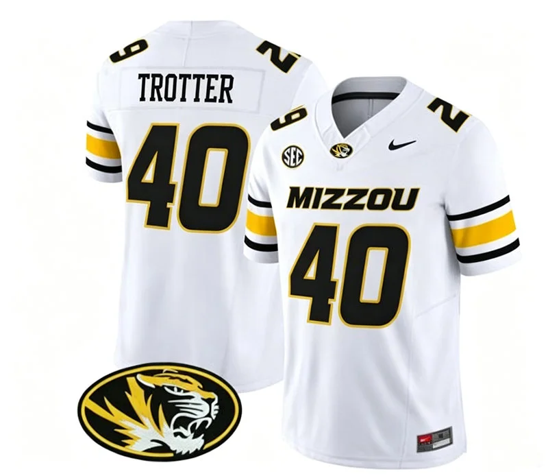 Missouri Tigers #40 Josiah Trotter White F.U.S.E. College Football Limited Jersey
