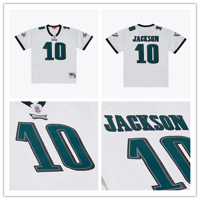 Men's Philadelphia Eagles #10 DeSean Jackson 2009 White Throwback Jersey