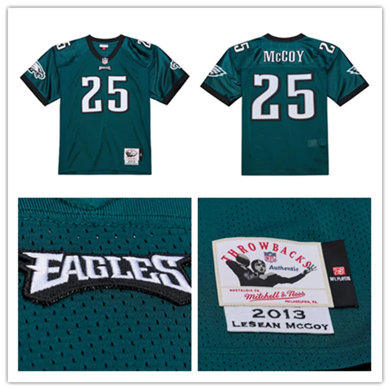 Men's Philadelphia Eagles #25 LeSean McCoy 2013 Midnight Green Throwback Jersey