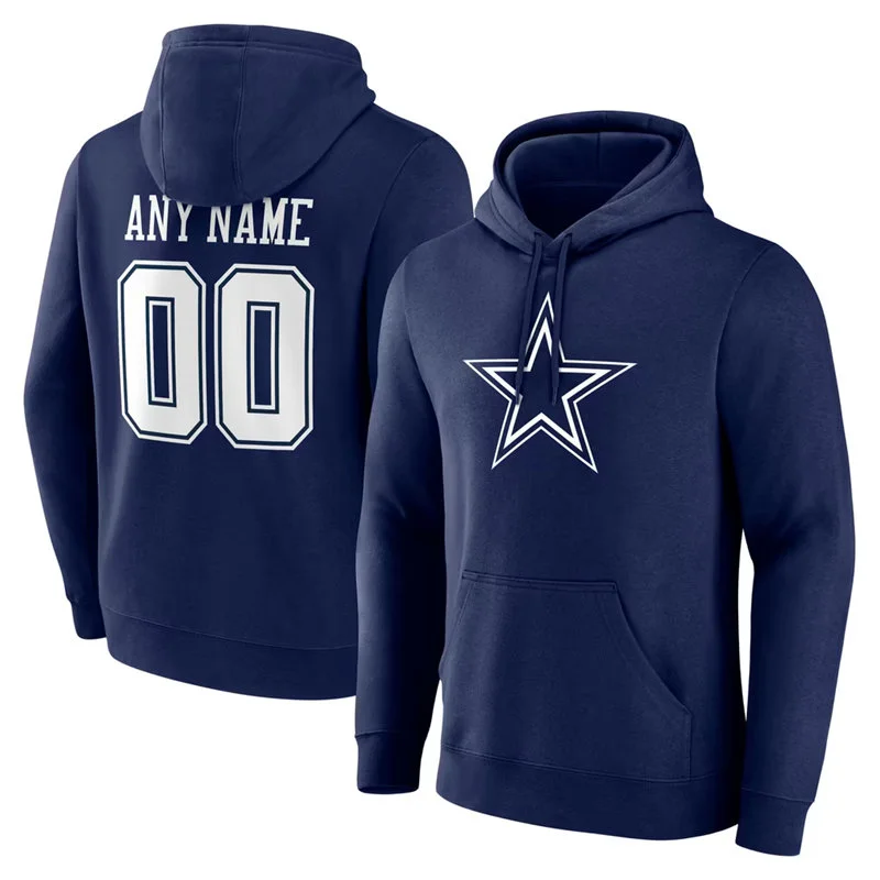 Dallas Cowboys Custom Navy Team Personalized Name & Number Hoodie