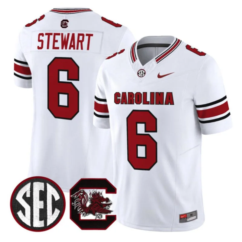 South Carolina Gamecocks #6 Dylan Stewart 2026 Nike White Football Game Jersey