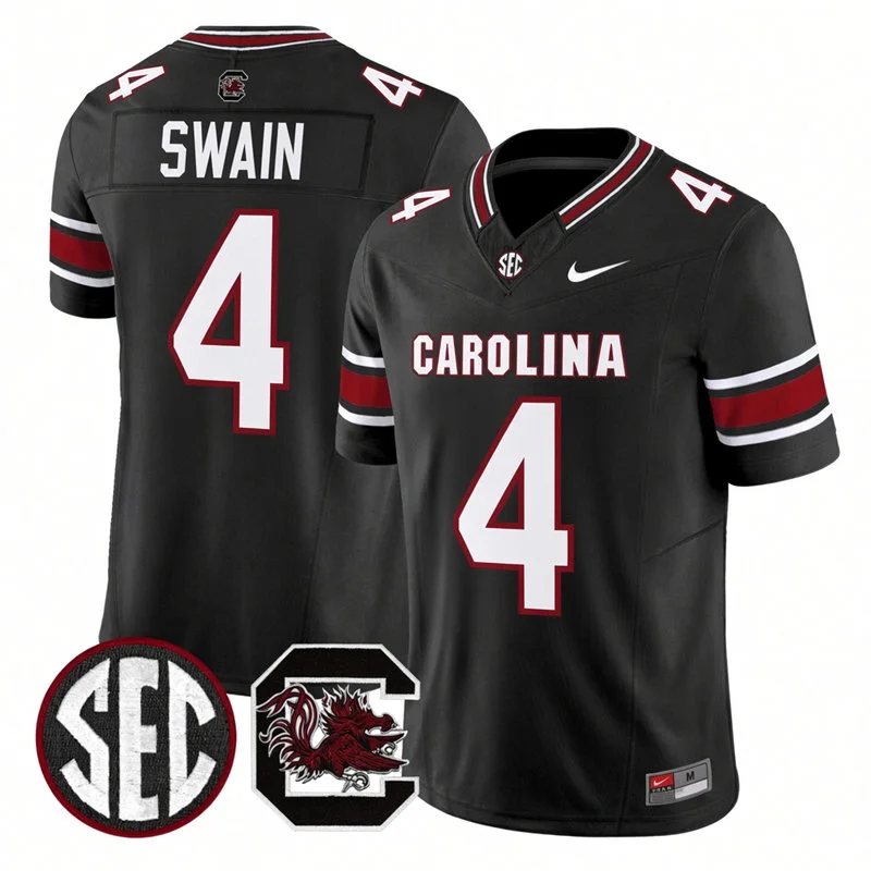 South Carolina Gamecocks #4 Vicari Swain 2026 Nike Black Football Game Jersey