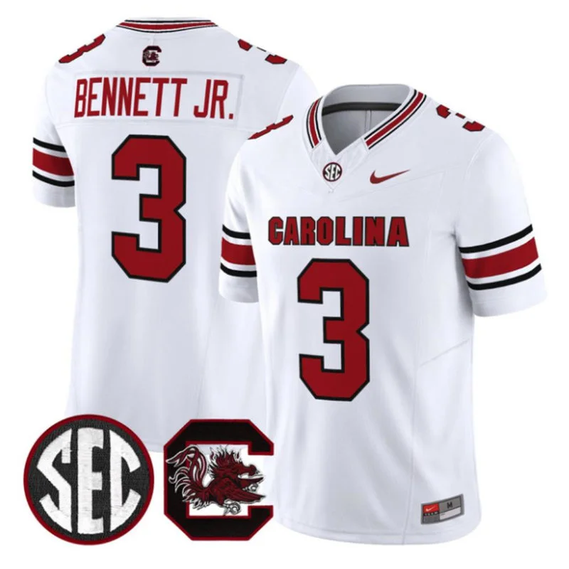 South Carolina Gamecocks #3 Mazeo Bennett Jr. 2026 Nike White Football Game Jersey 