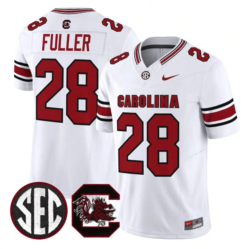 South Carolina Gamecocks #28 Matt Fuller 2026 Nike White Football Game Jersey
