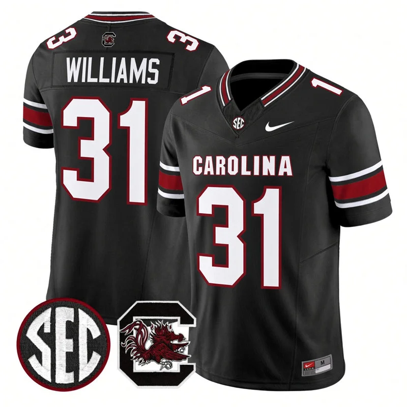 South Carolina Gamecocks #31 Peyton Williams 2026 Nike Black Football Game Jersey