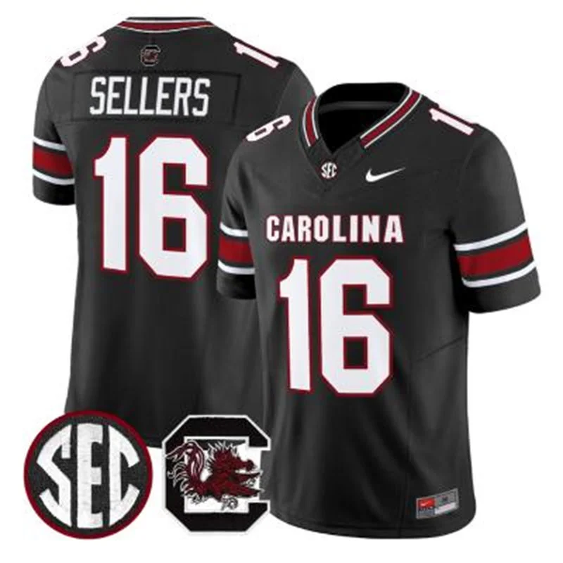 Men's South Carolina Gamecocks #16 LaNorris Sellers 2026 Nike Black Football Game Jersey