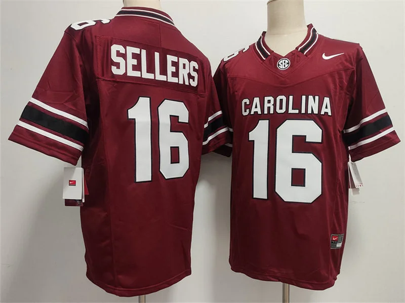 Men's South Carolina Gamecocks #16 LaNorris Sellers 2026 Nike Garnet Football Game Jersey 