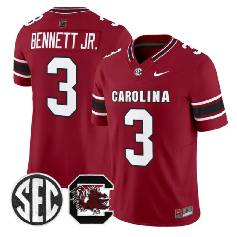 South Carolina Gamecocks #3 Mazeo Bennett Jr. 2026 Nike Garnet Football Game Jersey