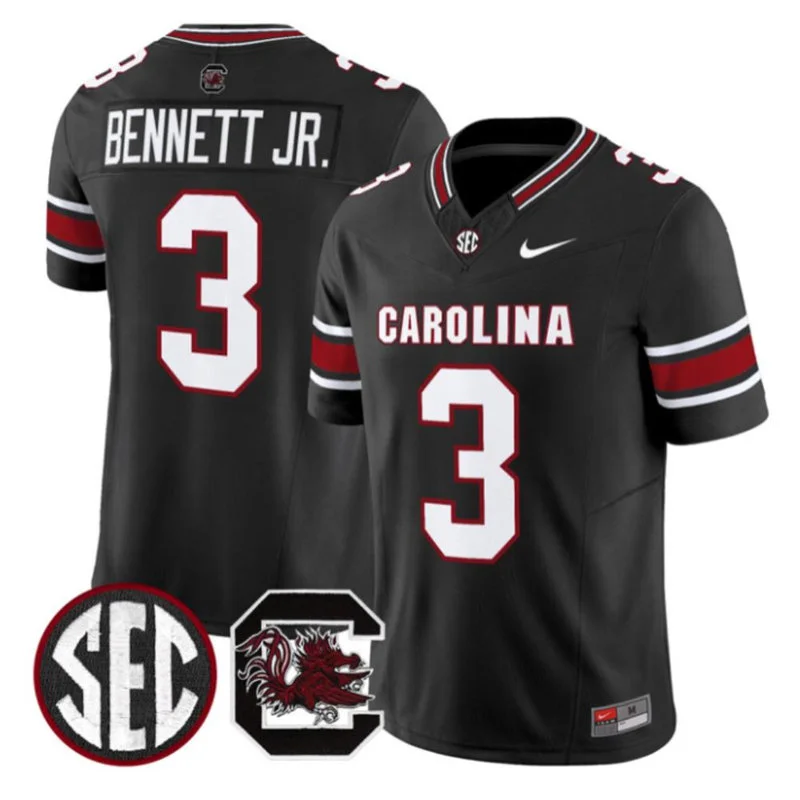 South Carolina Gamecocks #3 Mazeo Bennett Jr. 2026 Nike Black Football Game Jersey 