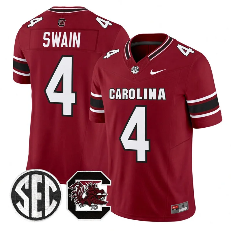 South Carolina Gamecocks #4 Vicari Swain 2026 Nike Garnet Football Game Jersey