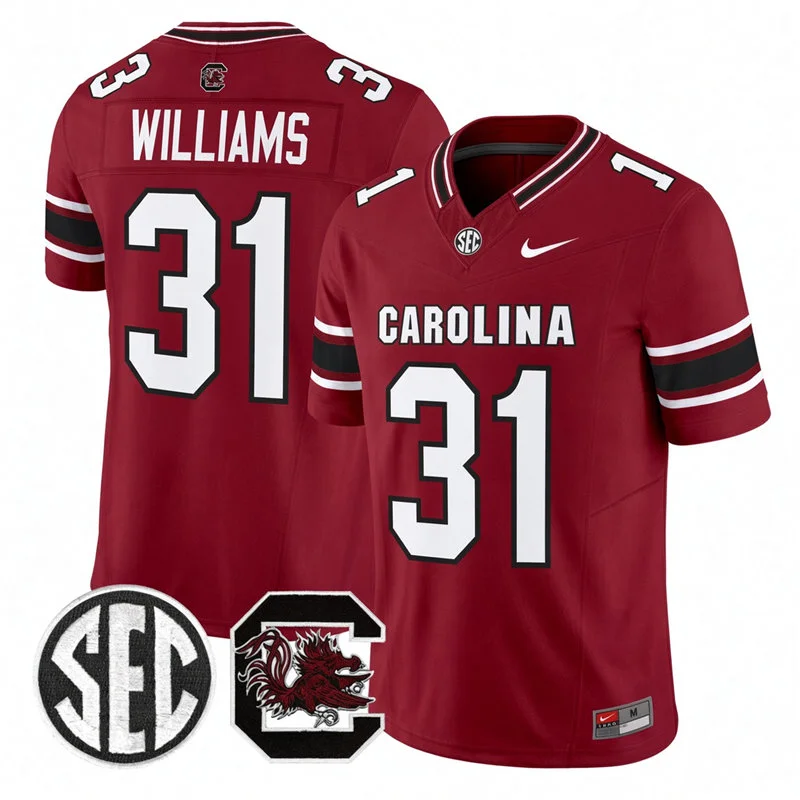 South Carolina Gamecocks #31 Peyton Williams 2026 Nike Garnet Football Game Jersey