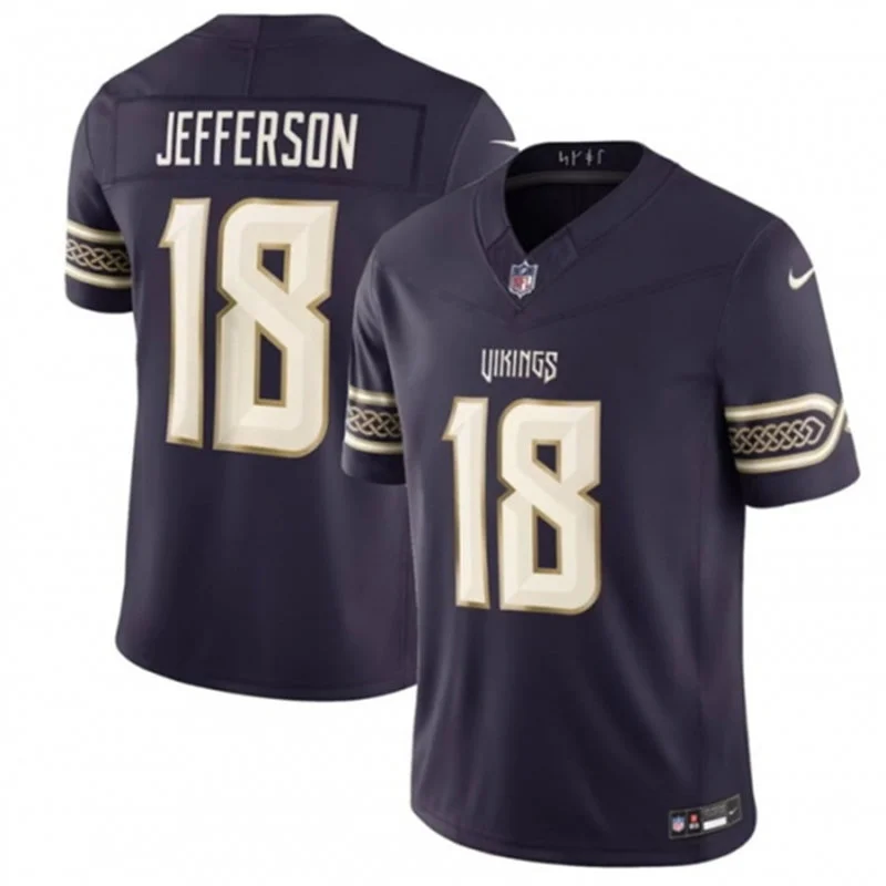 Men's Minnesota Vikings #18 Justin Jefferson Purple 2026 F. U. S. E. Rivalries Collection Limited Jersey