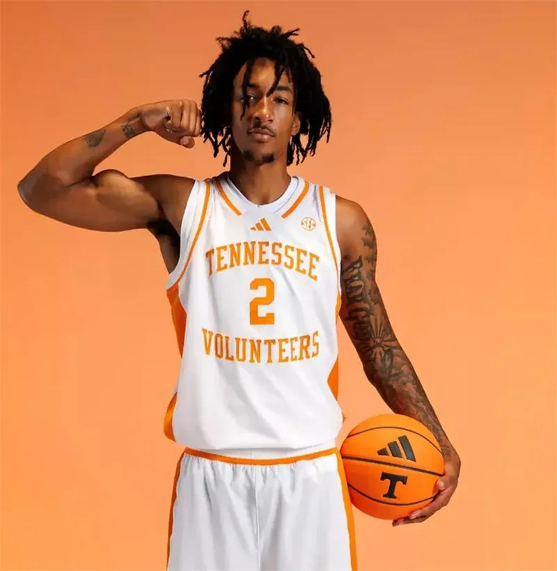 Tennessee Volunteers Custom 2026 Adidas White Basketball Game Jersey