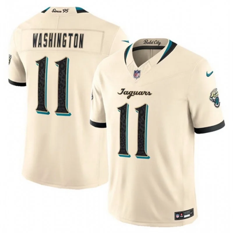 Mens Jacksonville Jaguars #11 Parker Washington Natural 2026 F. U. S. E. Rivalries Collection Limited Jersey