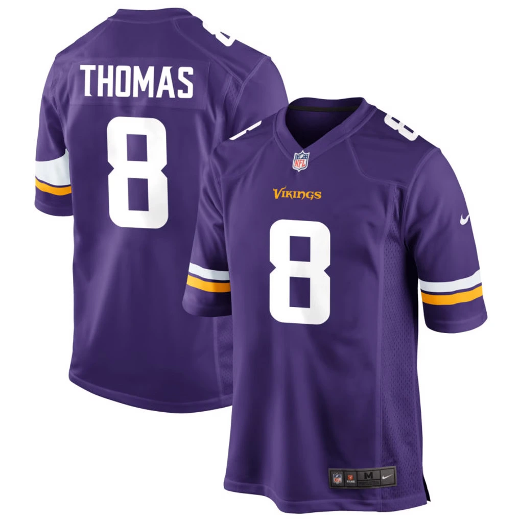 Men's Minnesota Vikings #8 Jakobe Thomas Nike Purple F.U.S.E. Vapor Limited Jersey