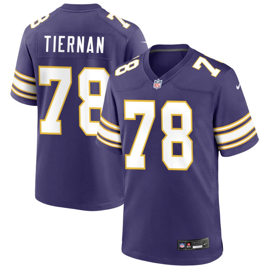 Men's Minnesota Vikings #78 Caleb Tiernan Nike Purple Classic F.U.S.E. Limited Jersey