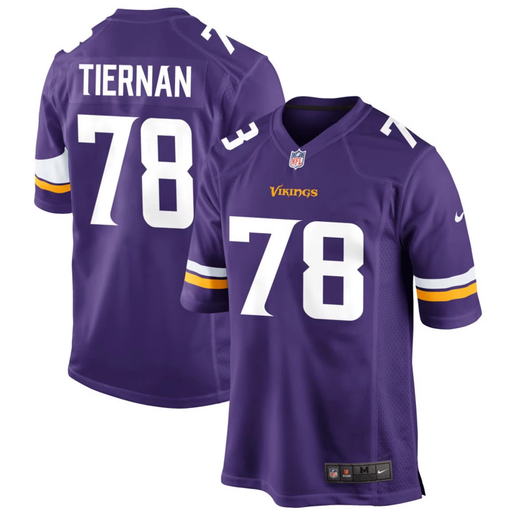Men's Minnesota Vikings #78 Caleb Tiernan Nike Purple F.U.S.E. Vapor Limited Jersey