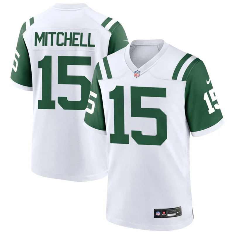 Men's New York Jets #15 Adonai Mitchell White Alternate Classic F.U.S.E. Limited Jersey
