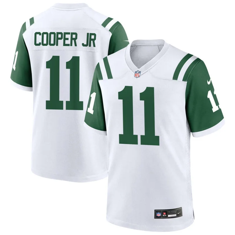 Men's New York Jets #11 Omar Cooper Jr. White Alternate Classic F.U.S.E. Limited Jersey