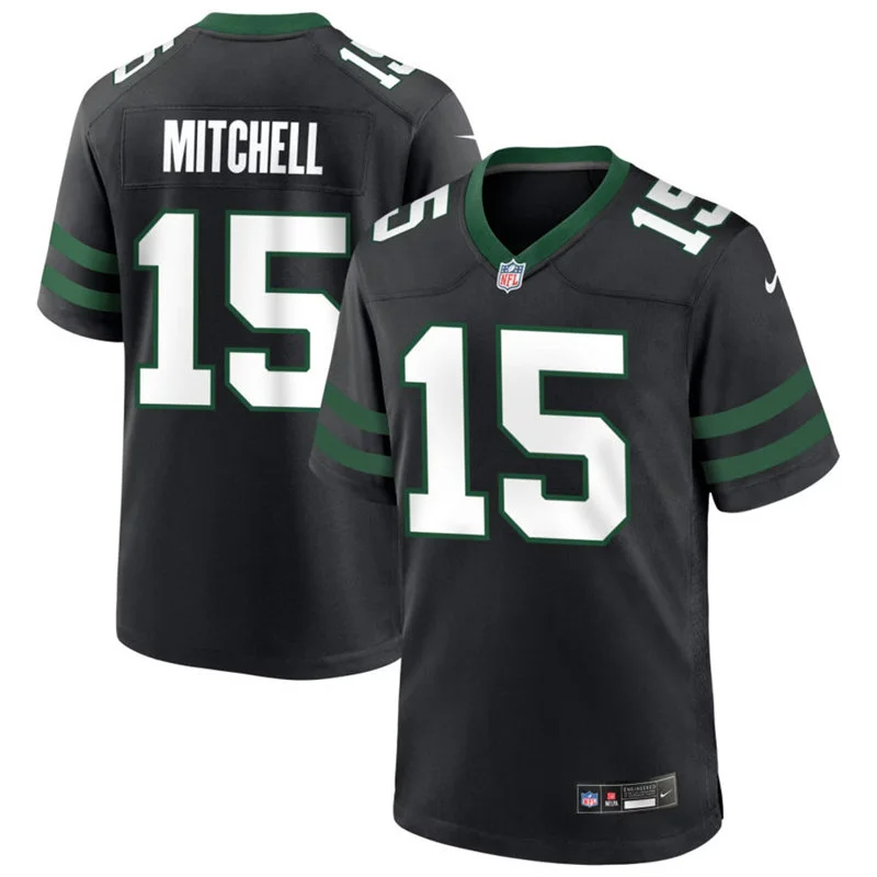 Men's New York Jets #15 Adonai Mitchell Nike Black Alternate Legacy F.U.S.E. Limited Jersey