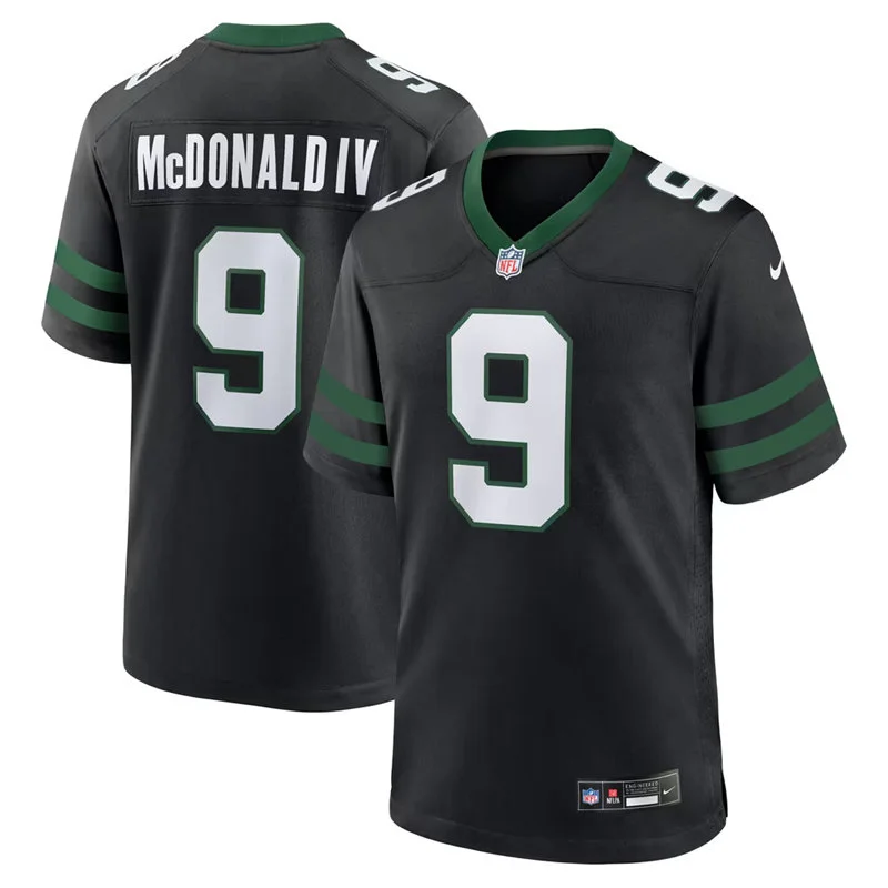 Men's New York Jets #9 Will McDonald IV Nike Black Alternate Legacy F.U.S.E. Limited Jersey