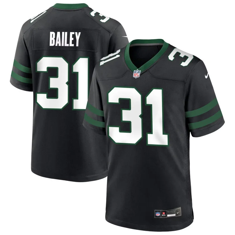 Men's New York Jets #31 David Bailey Nike Black Alternate Legacy F.U.S.E. Limited Jersey
