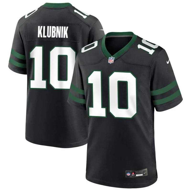 Men's New York Jets #10 Cade Klubnik Nike Black Alternate Legacy F.U.S.E. Limited Jersey