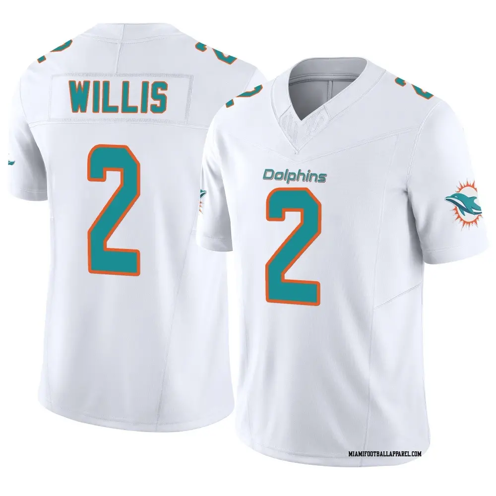 Mens Miami Dolphins #2 Malik Willis Nike Home White F.U.S.E. Vapor Limited Jersey