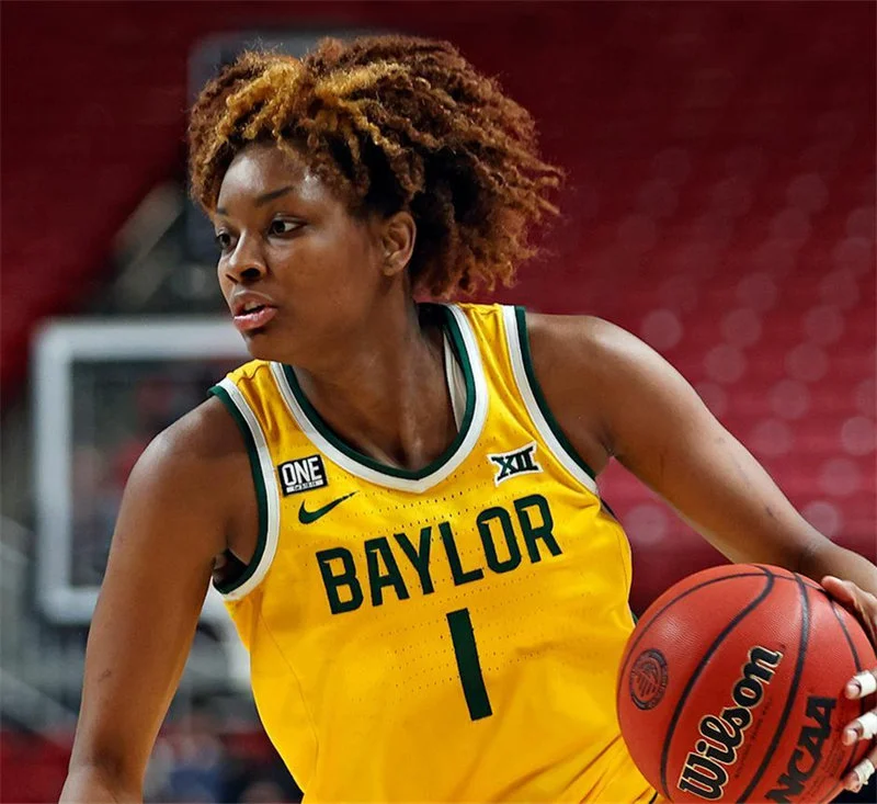 Baylor Bears #1 NaLyssa Smith 2020-2021 Gold Basketball Game Worn Jersey