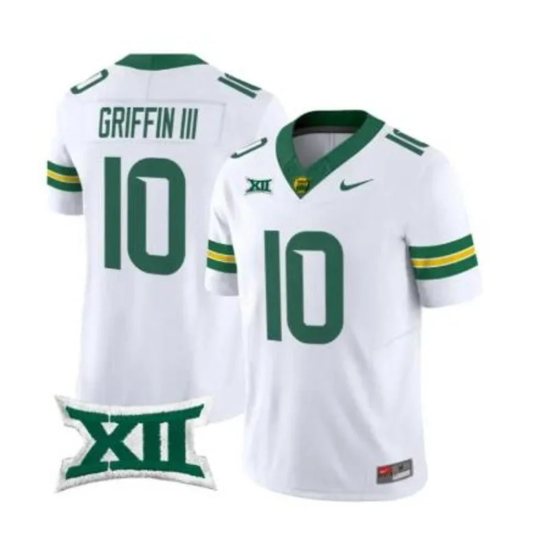 Baylor Bears #10 Robert Griffin III 2026 White Football Game Jersey