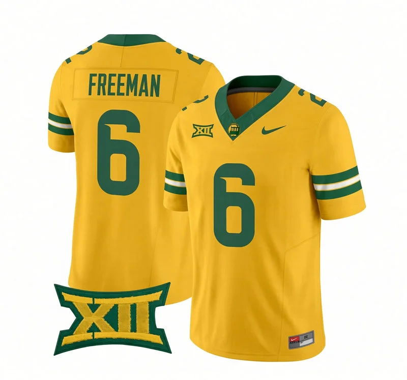 Baylor Bears #6 Gavin Freeman 2026 Yellow Football Game Jersey