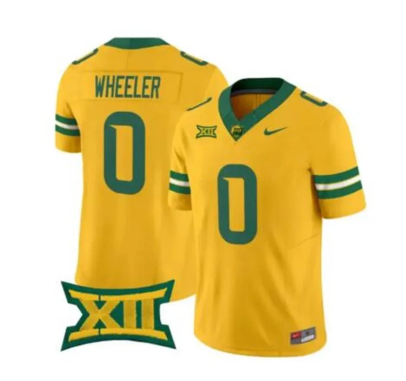 Baylor Bears #0 Hosea Wheeler 2026 Yellow Football Game Jersey