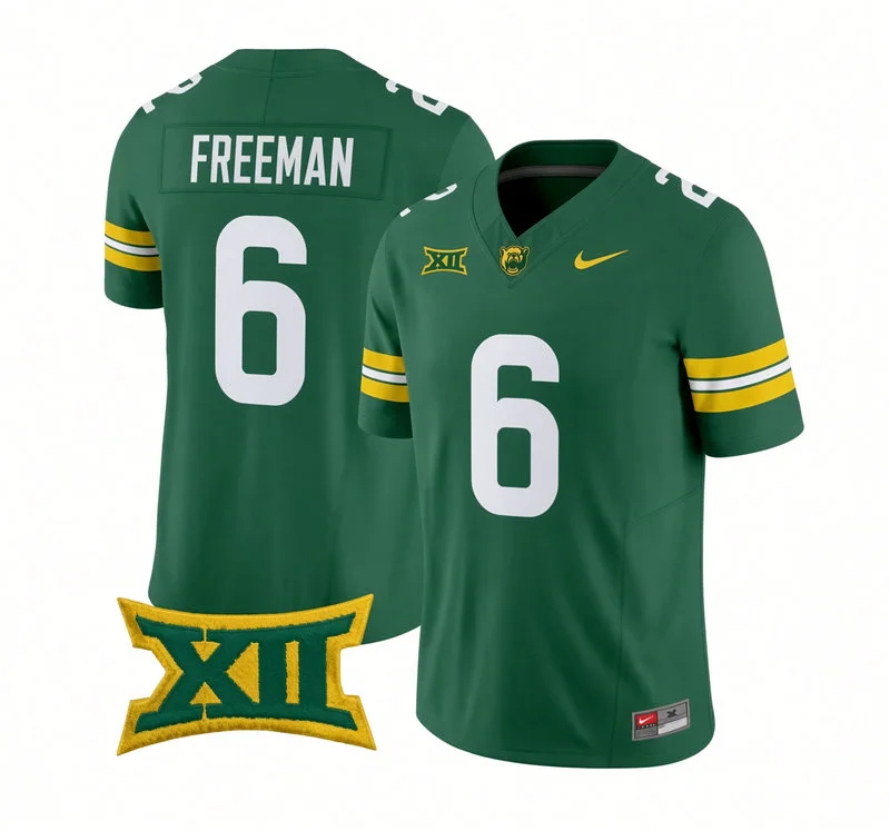 Baylor Bears #6 Gavin Freeman 2026 Green Football Game Jersey