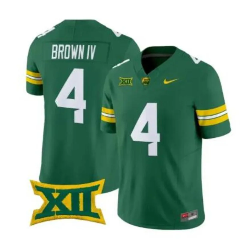 Baylor Bears #4 Louis Brown IV 2026 Green Football Game Jersey