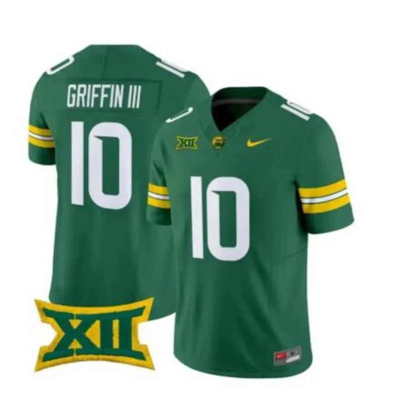 Baylor Bears #10 Robert Griffin III 2026 Green Football Game Jersey
