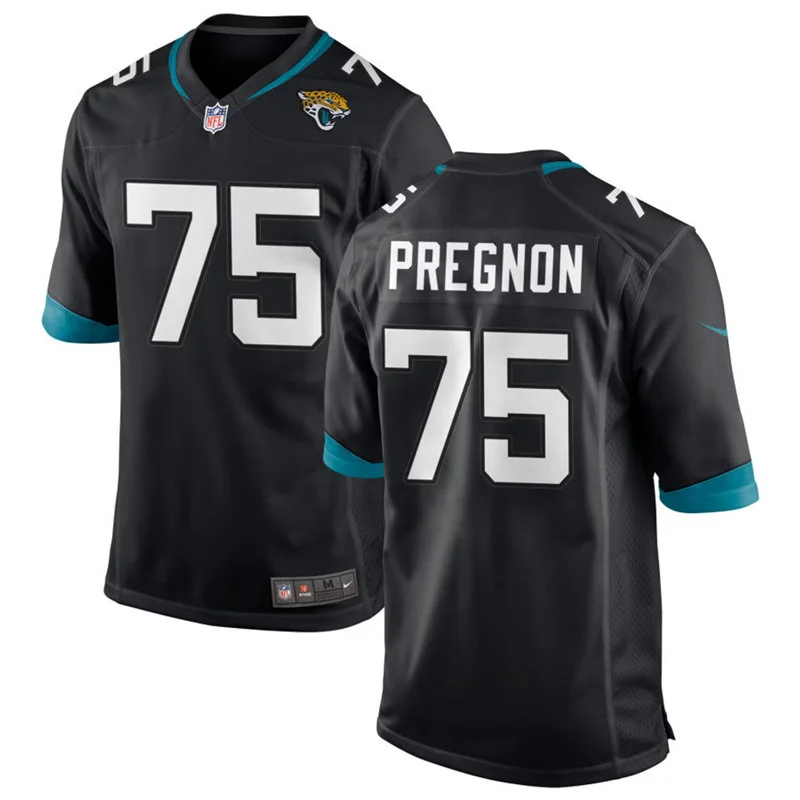 Mens Jacksonville Jaguars #75 Emmanuel Pregnon Nike Black Vapor F.U.S.E. Limited Jersey