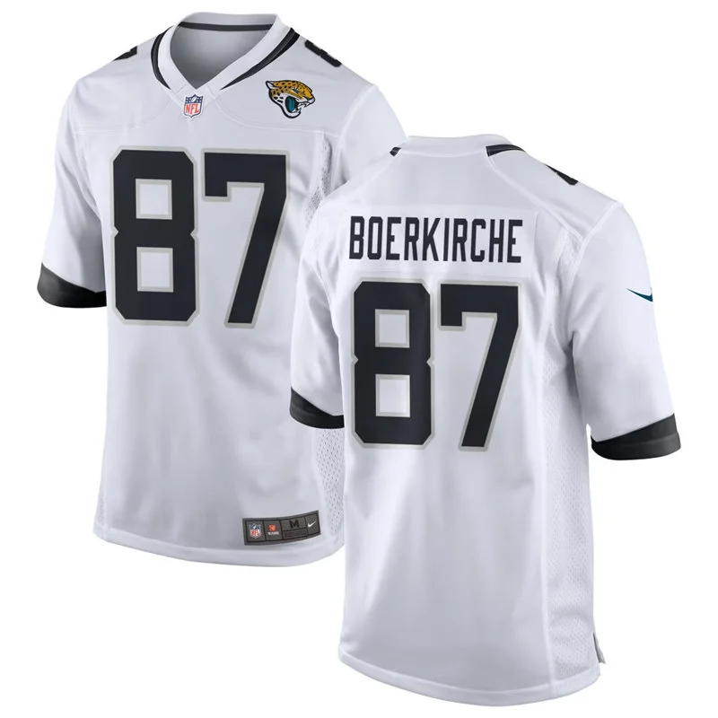 Mens Jacksonville Jaguars #87 Nate Boerkircher Nike White Vapor F.U.S.E. Limited Jersey